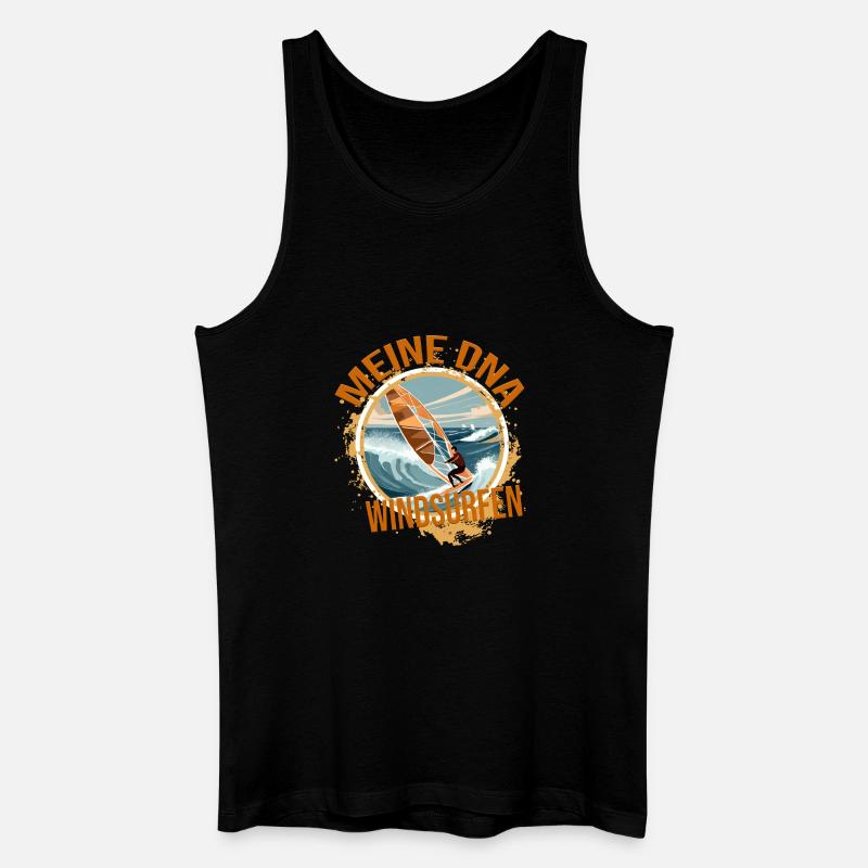 Meine DNA - Windsurfen - Männer Bio Tank Top - Schwarz