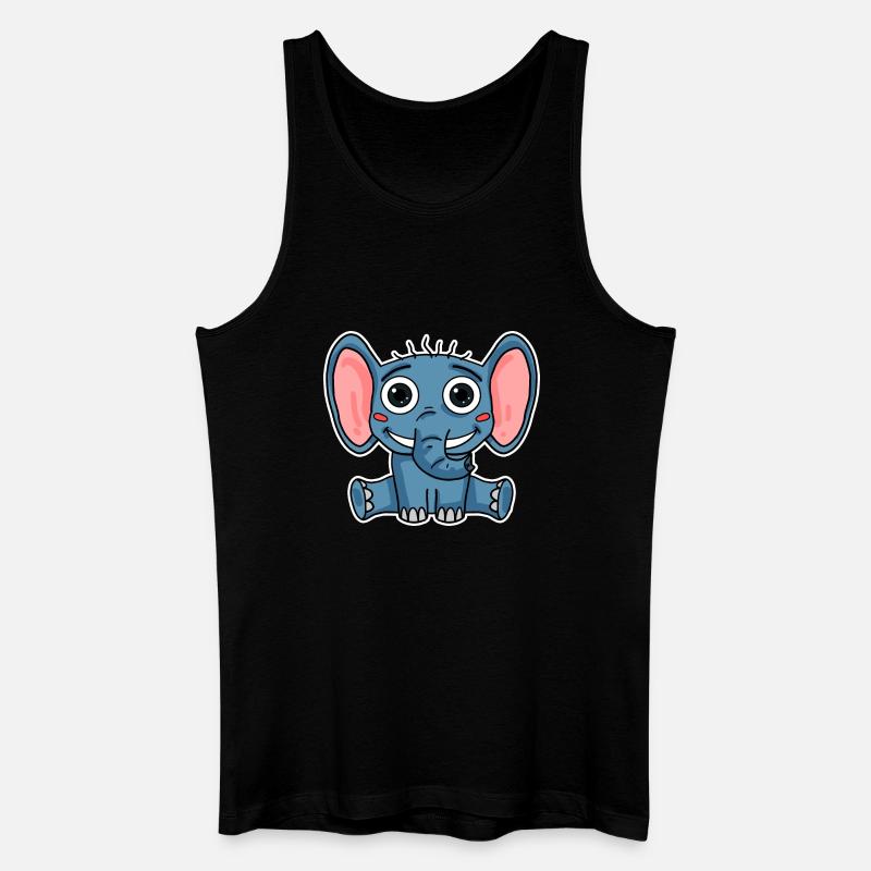 Éléphant - Débardeur bio Homme - noir