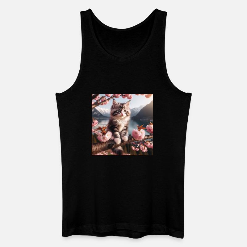 Maine Coon Katze Welpe - Männer Bio Tank Top - Schwarz