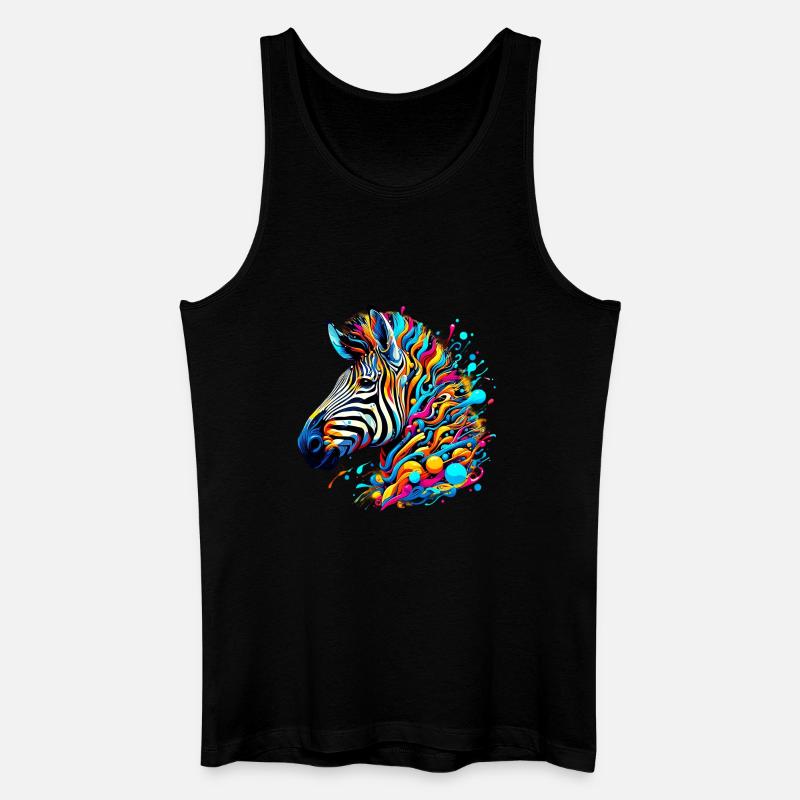 Zebra - Men’s Organic Tank Top - black