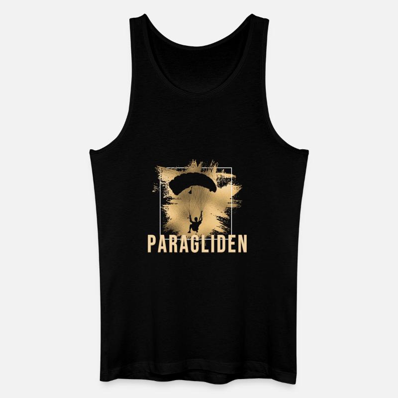 Paragliden - Männer Bio Tank Top - Schwarz