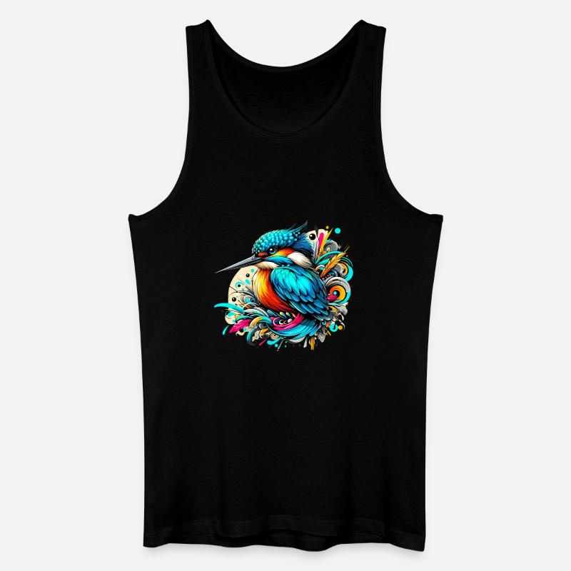 Eisvogel - Männer Bio Tank Top - Schwarz