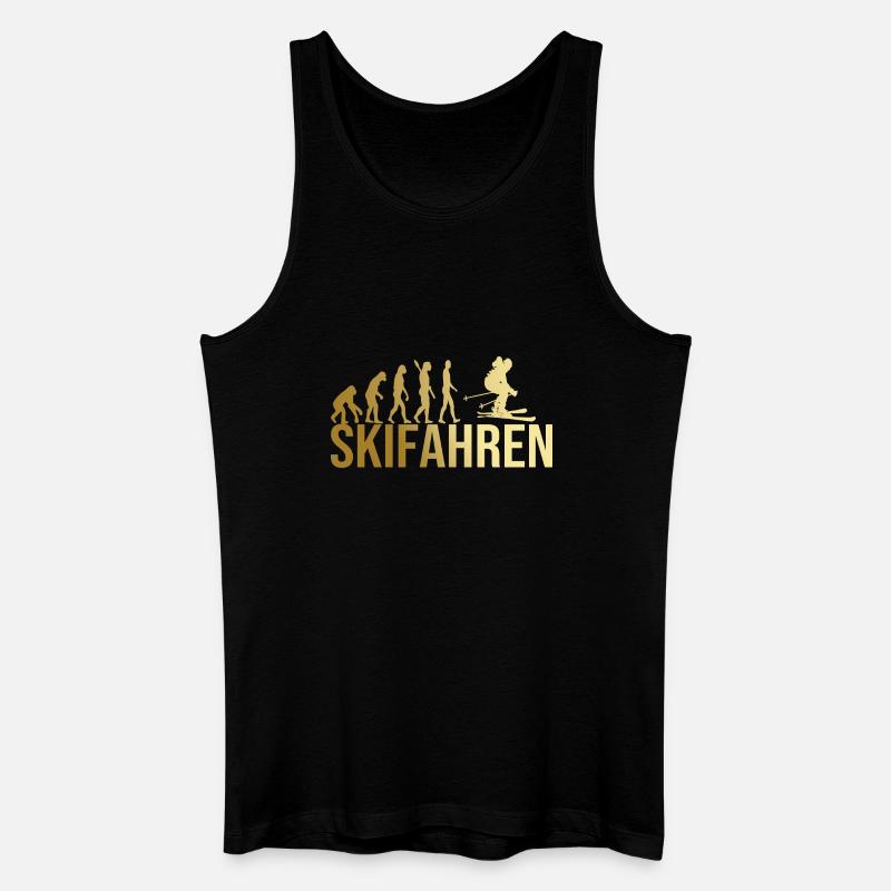 Evolution Skifahren - Männer Bio Tank Top - Schwarz