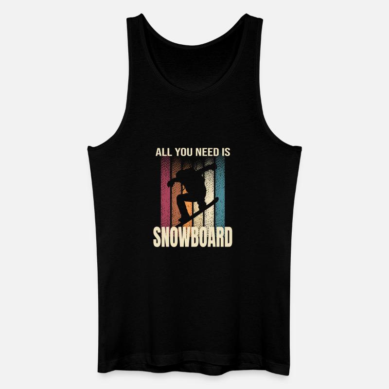 All you need is Snowboard - Männer Bio Tank Top - Schwarz