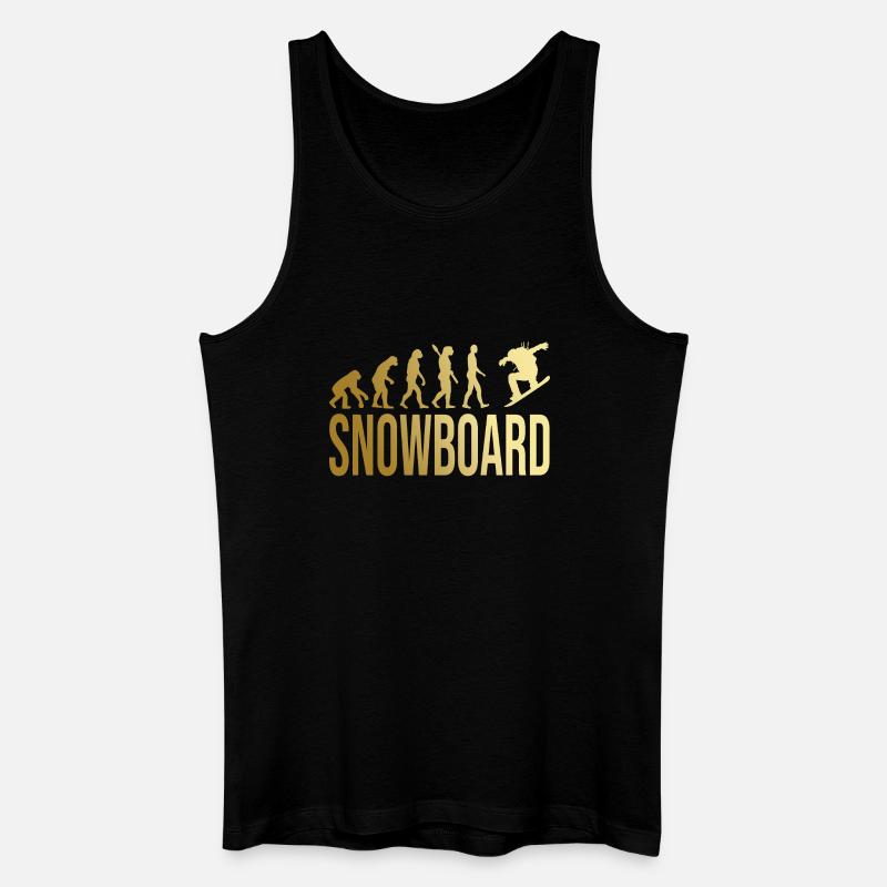 Evolution Snowboard - Männer Bio Tank Top - Schwarz