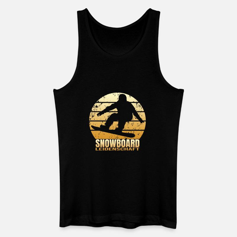 Snowboard Leidenschaft - Männer Bio Tank Top - Schwarz