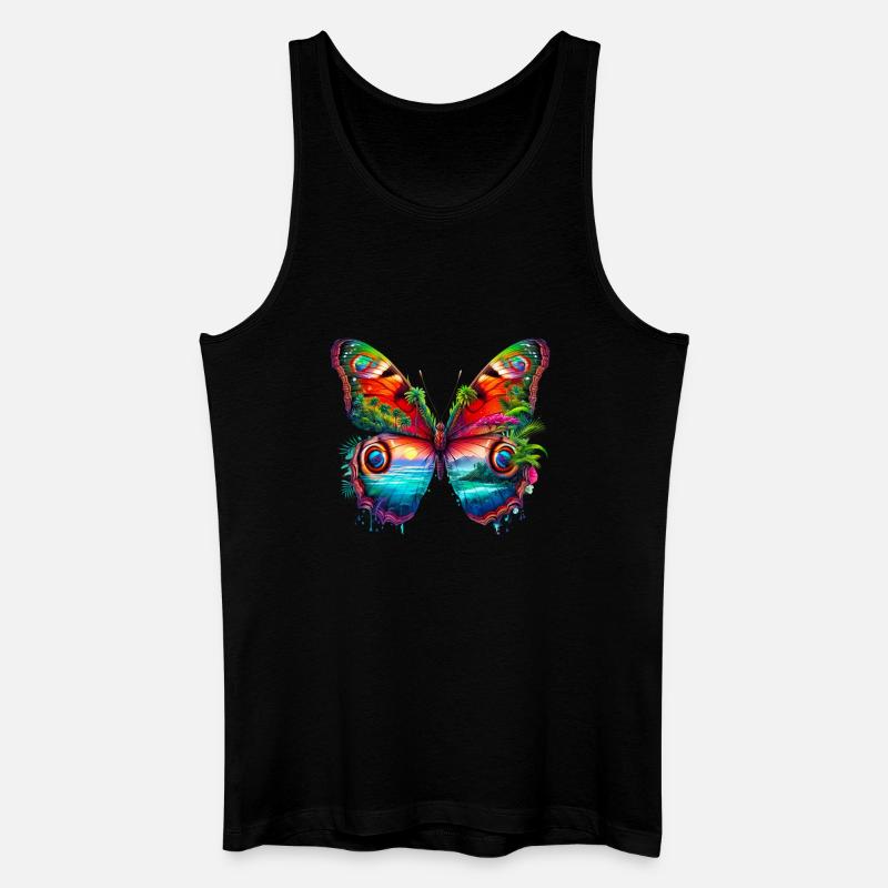 Schmetterling - Männer Bio Tank Top - Schwarz