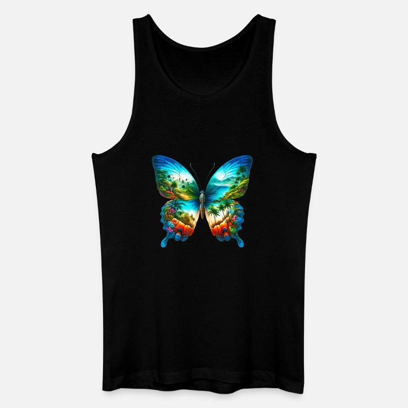 Schmetterling - Männer Bio Tank Top - Schwarz