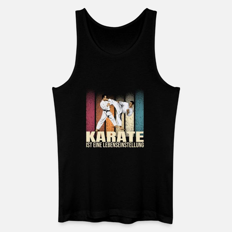 Karate ist eine Lebenseinstellung - Männer Bio Tank Top - Schwarz