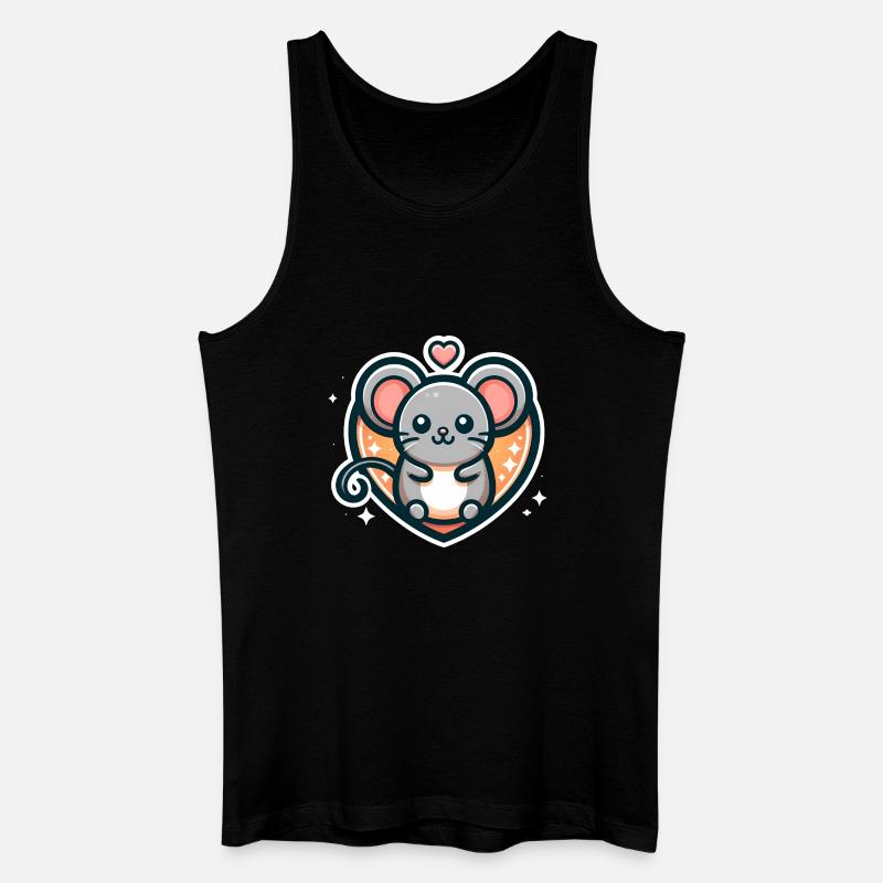 Lieblingsmaus - Männer Bio Tank Top - Schwarz
