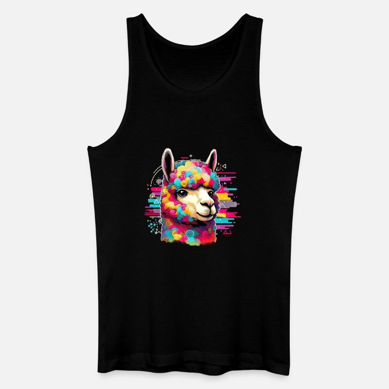 Alpaka - Männer Bio Tank Top - Schwarz