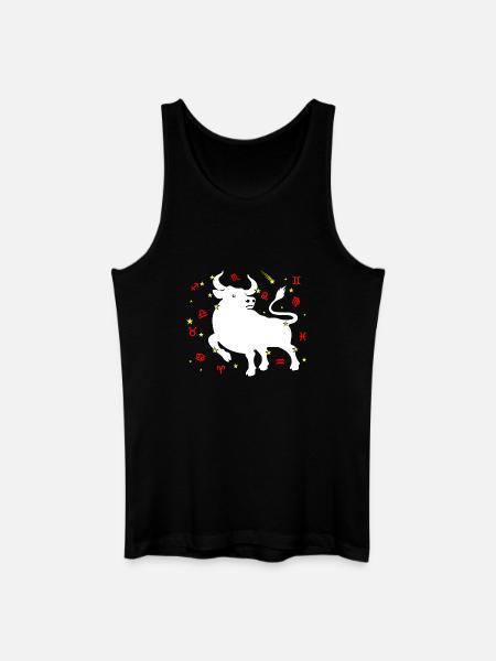 Taurus Farbe - Männer Bio Tank Top - Schwarz