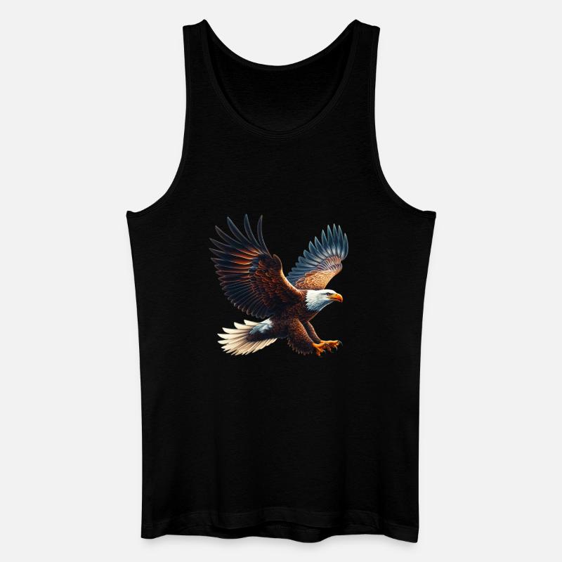Adler - Männer Bio Tank Top - Schwarz