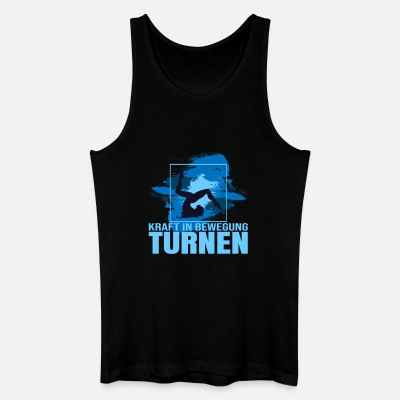 Kraft in Bewegung - Turnen - Männer Bio Tank Top - Schwarz