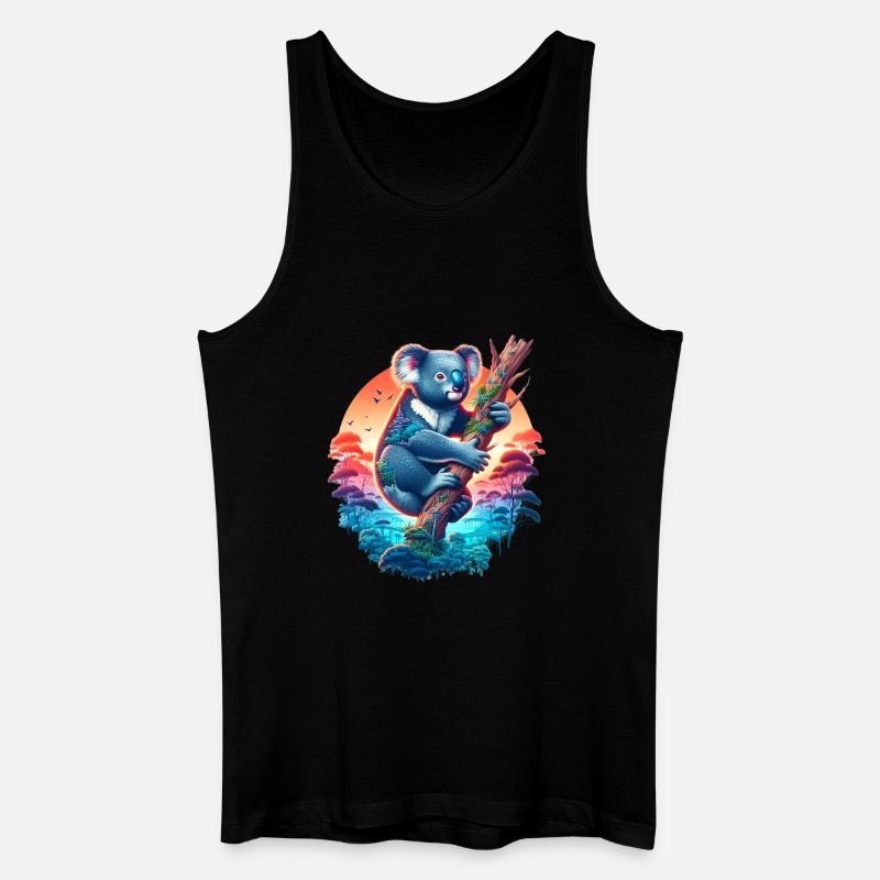 Koala - Männer Bio Tank Top - Schwarz