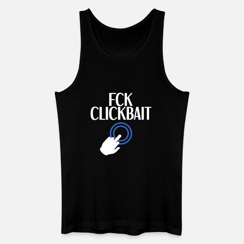 FCK-Clickbait - Männer Bio Tank Top - Schwarz