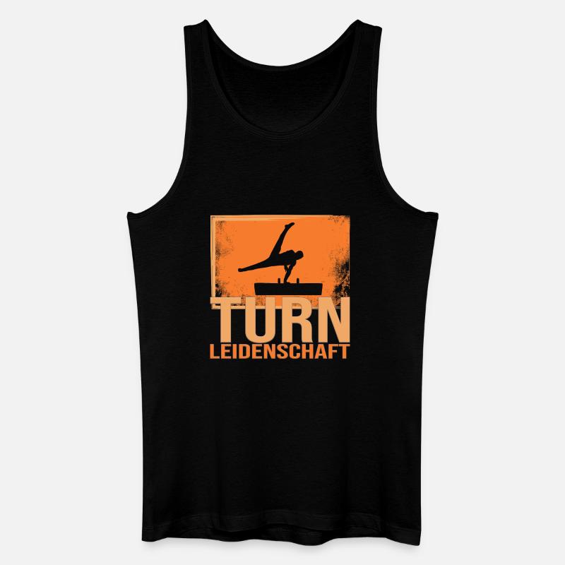 Turn Leidenschaft - Männer Bio Tank Top - Schwarz