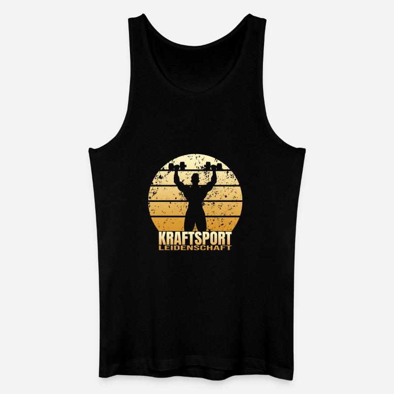 Kraftsport Leidenschaft - Männer Bio Tank Top - Schwarz