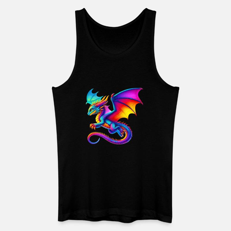 Drache - Männer Bio Tank Top - Schwarz
