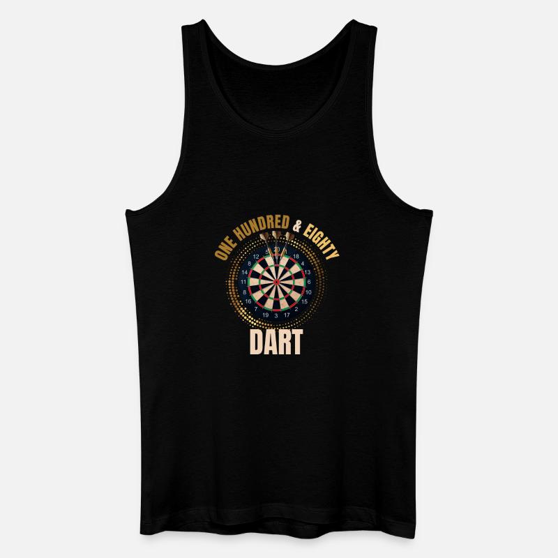One hundred and eighty - Dart - Männer Bio Tank Top - Schwarz