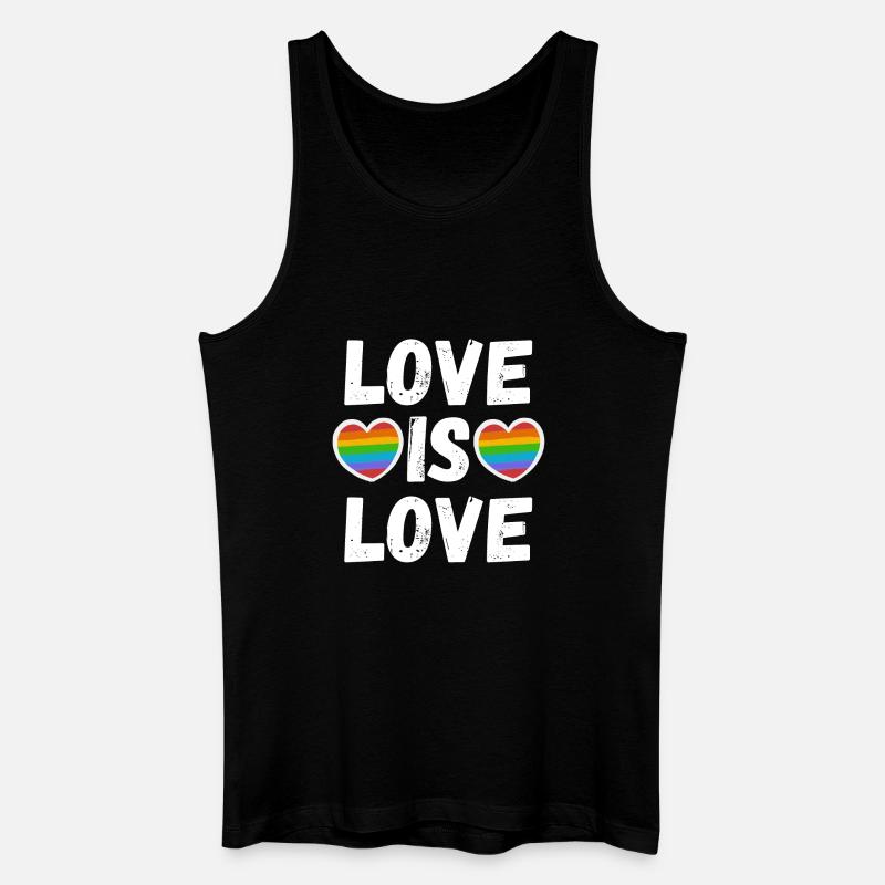 Liebe ist Liebe - Männer Bio Tank Top - Schwarz