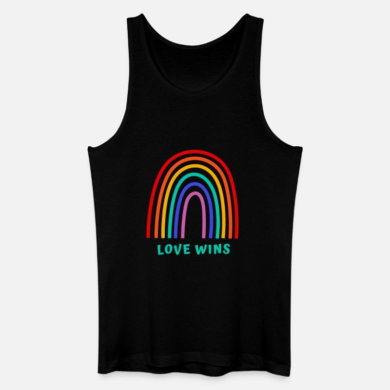 Liebe siegt - Männer Bio Tank Top - Schwarz