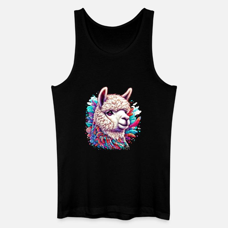 Alpaka - Männer Bio Tank Top - Schwarz