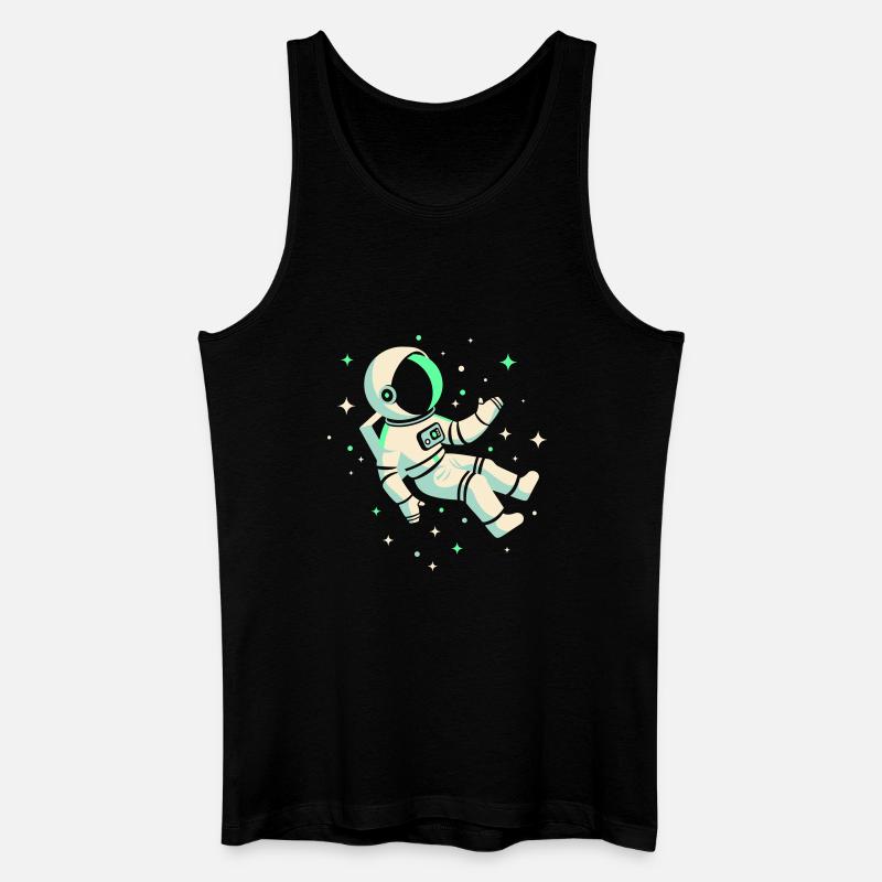 Astronaut - Männer Bio Tank Top - Schwarz