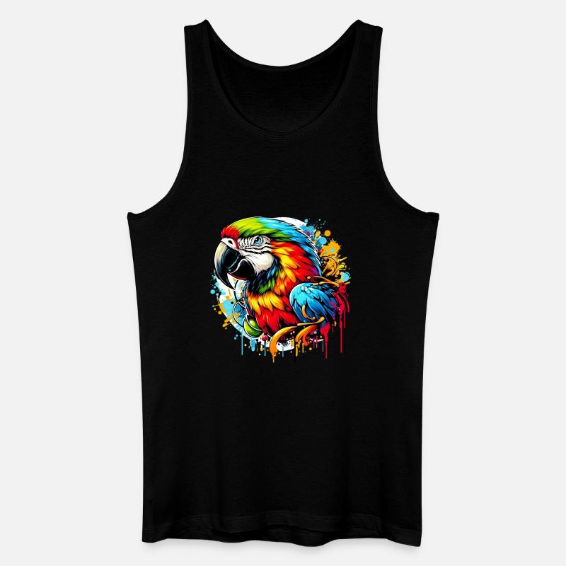 Papagei - Männer Bio Tank Top - Schwarz