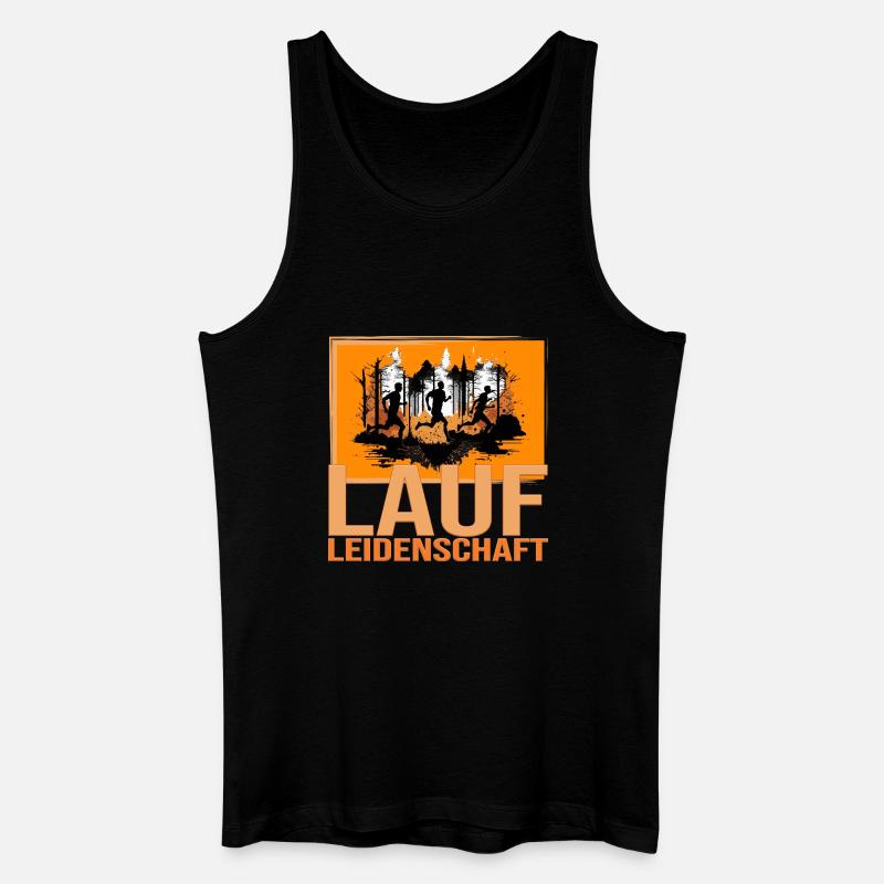 Lauf Leidenschaft - Männer Bio Tank Top - Schwarz