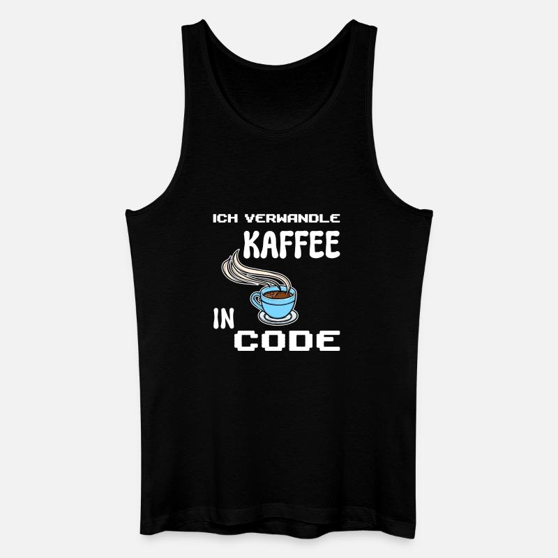 Developer Computerfreak Statement Coden Skripting - Männer Bio Tank Top - Schwarz