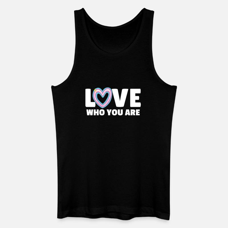 Transgender. Liebe, wer du bist - Männer Bio Tank Top - Schwarz