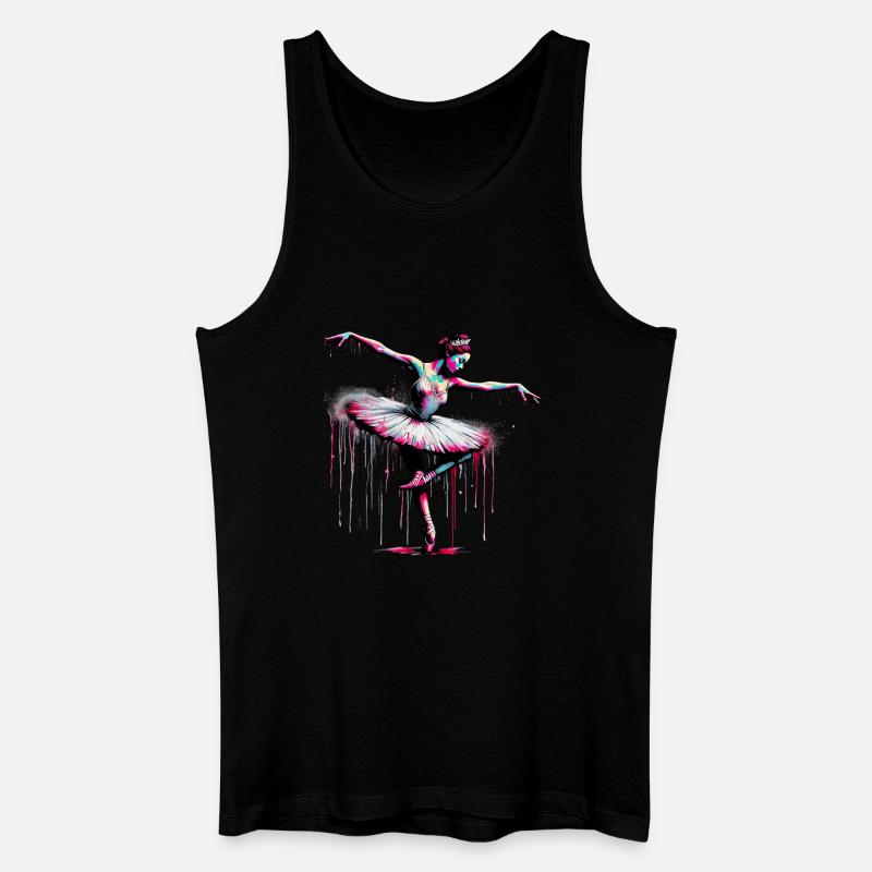 Balletttänzerin mit Tutu - Männer Bio Tank Top - Schwarz