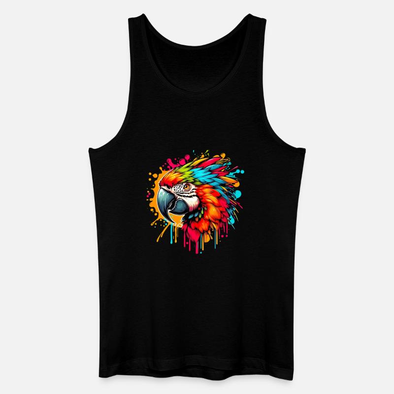 Papagei - Männer Bio Tank Top - Schwarz