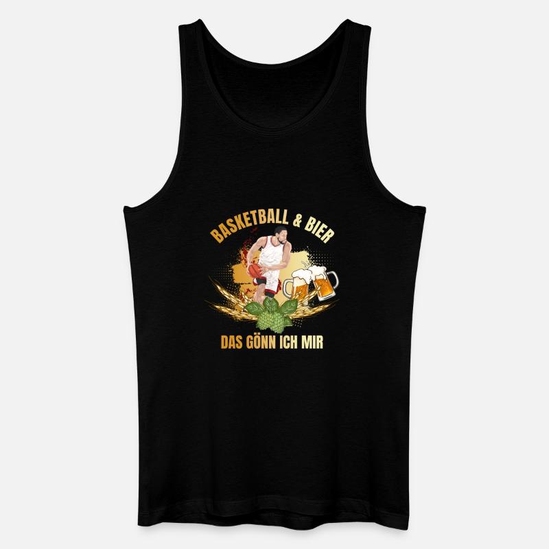 Basketball & Bier - Das gönn ich mir - Männer Bio Tank Top - Schwarz