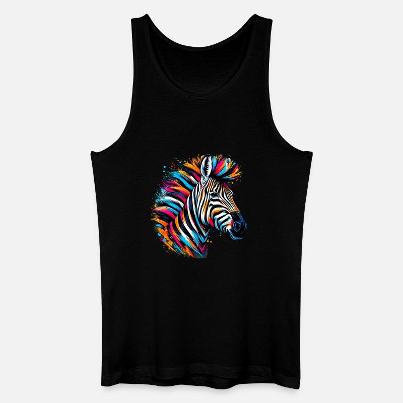 Zebra - Men’s Organic Tank Top - black