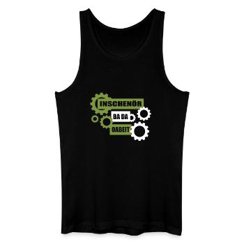 Inschenör ba da Oabeit, engineer at work - Men’s Organic Tank Top - black - Front