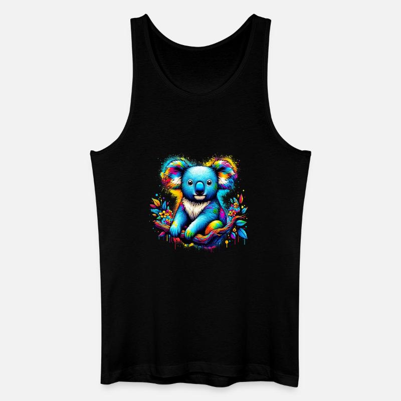 Koala - Männer Bio Tank Top - Schwarz