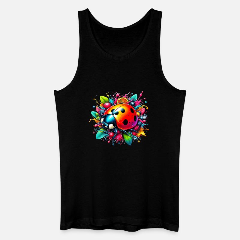 Marienkäfer - Männer Bio Tank Top - Schwarz
