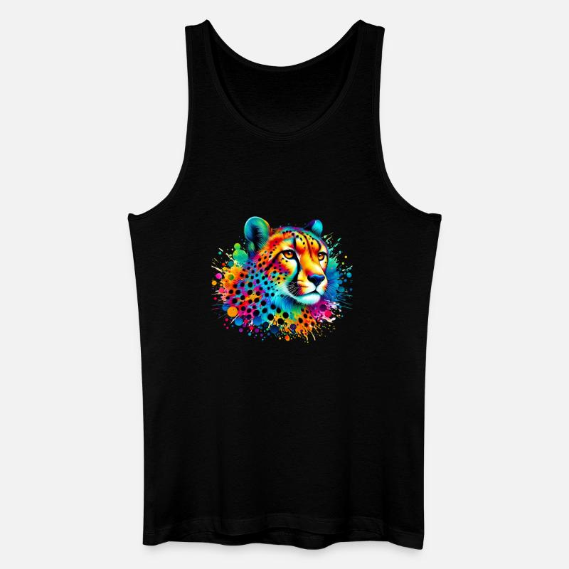 Gepard - Männer Bio Tank Top - Schwarz