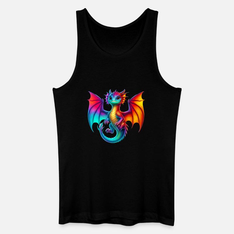 Drache - Männer Bio Tank Top - Schwarz