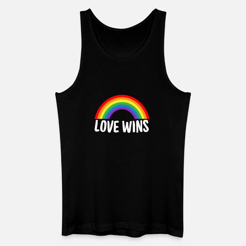 Liebe siegt - Männer Bio Tank Top - Schwarz