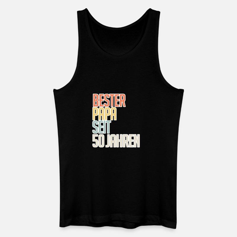 Bester Papa seit 50 Jahren - Männer Bio Tank Top - Schwarz