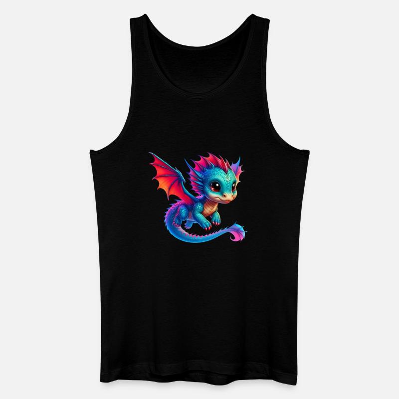 Drache - Männer Bio Tank Top - Schwarz