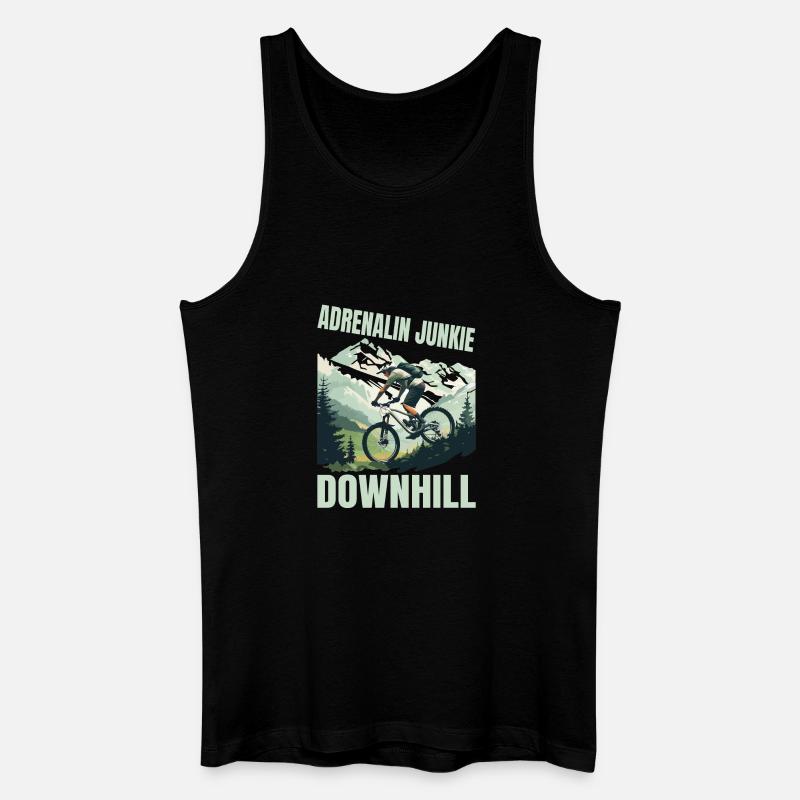 Adrenalin Junkie - MTB Downhill - Männer Bio Tank Top - Schwarz