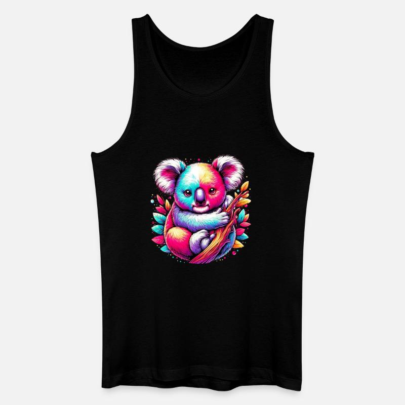 Koala - Männer Bio Tank Top - Schwarz
