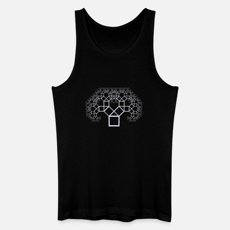 Pythagorasbaum weiss - Männer Bio Tank Top - Schwarz