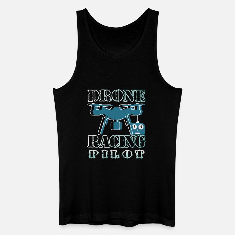 Drohnen Pilot - Männer Bio Tank Top - Schwarz