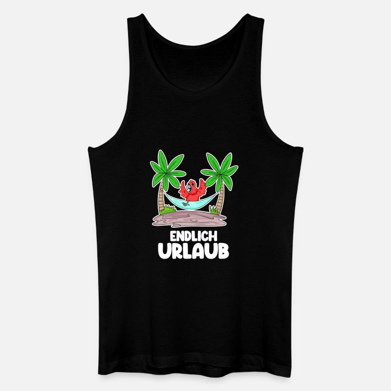 Urlaub Ferien Frei - Männer Bio Tank Top - Schwarz
