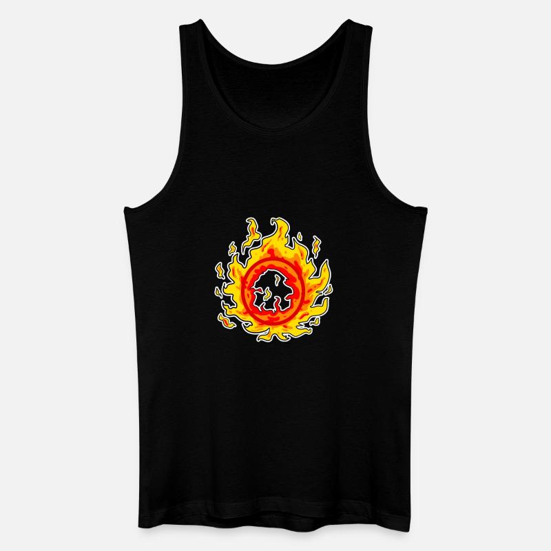 Feuer Kreis - Männer Bio Tank Top - Schwarz